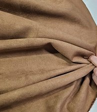 Замша на трикотаже коричневая